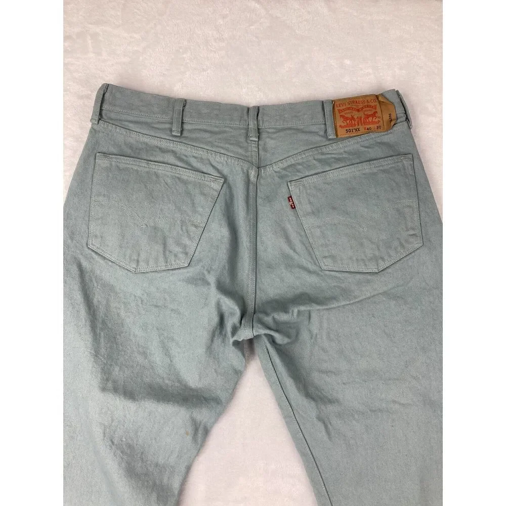 Levi's 501 XX‎ Button Fly Denim Jeans Mens Blue Size 40x30 (38x26 Measured)